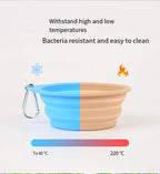 Collapsible Silicone Dog Travel Bowl – 350ml & 600ml Portable Feeder
