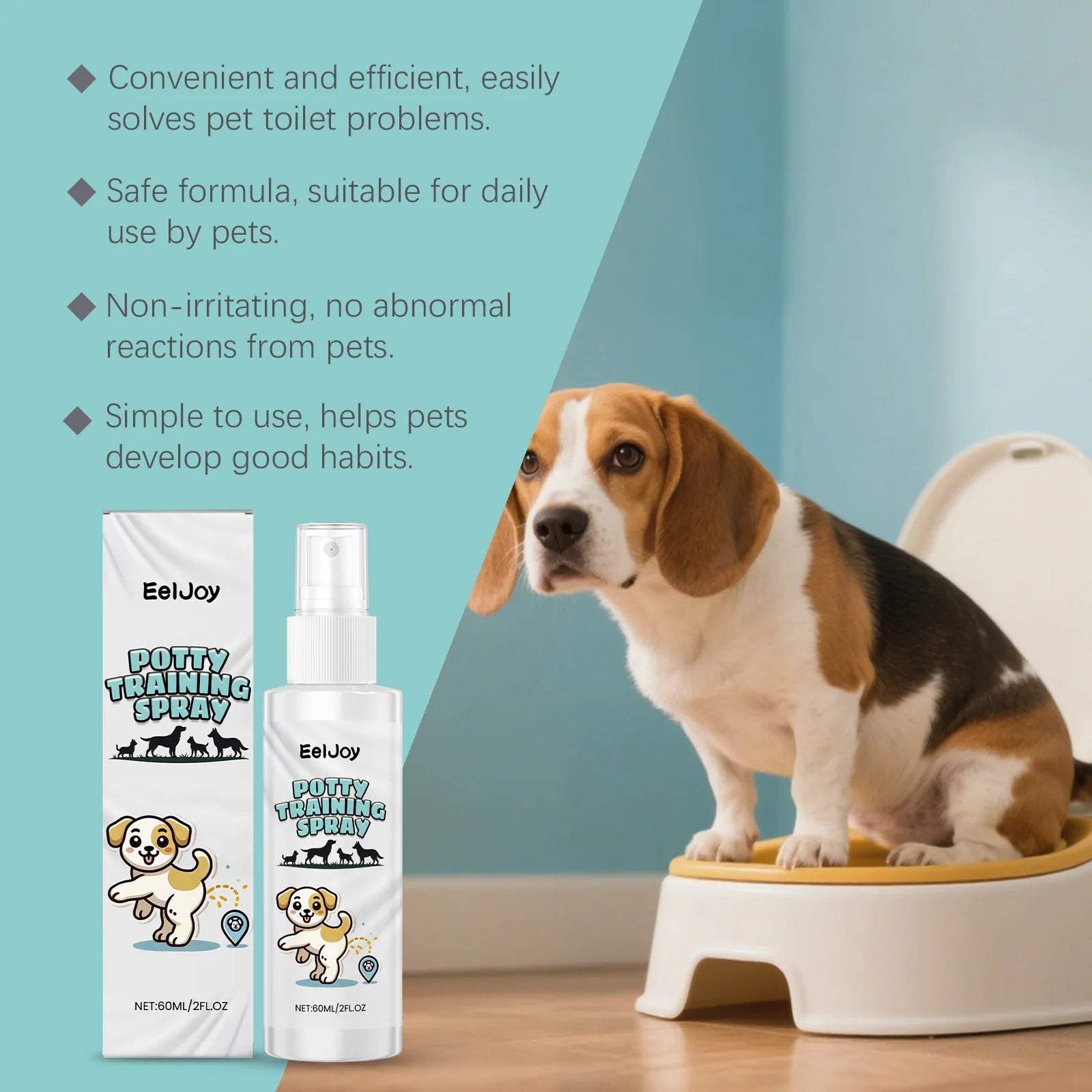 Dog Potty Training Spray & Attractant – Natural Puppy Housebreaking Aid