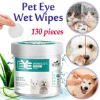 130 Pcs Dog Eye and Ear Wipes for Gentle Tear Stain and Ear Cleaning