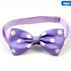 PetPals Polka Dot Bow Tie Collar for Dogs – Adjustable Black & White, Safe Fit