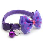 Fashionable Pet Collar With Bow Tie & Bell – Adjustable Nylon for Small Dogs