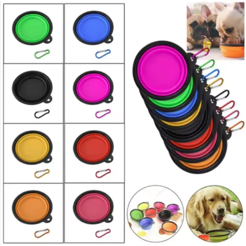 Heavy-Duty Collapsible Dog Travel Bowl – Adventure-Ready Silicone Feeder
