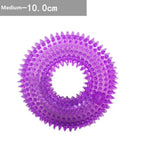 Squeaky Thorn Ring Dog Toy – TPR Rubber Dental Chew for Puppies & Teeth Cleaning
