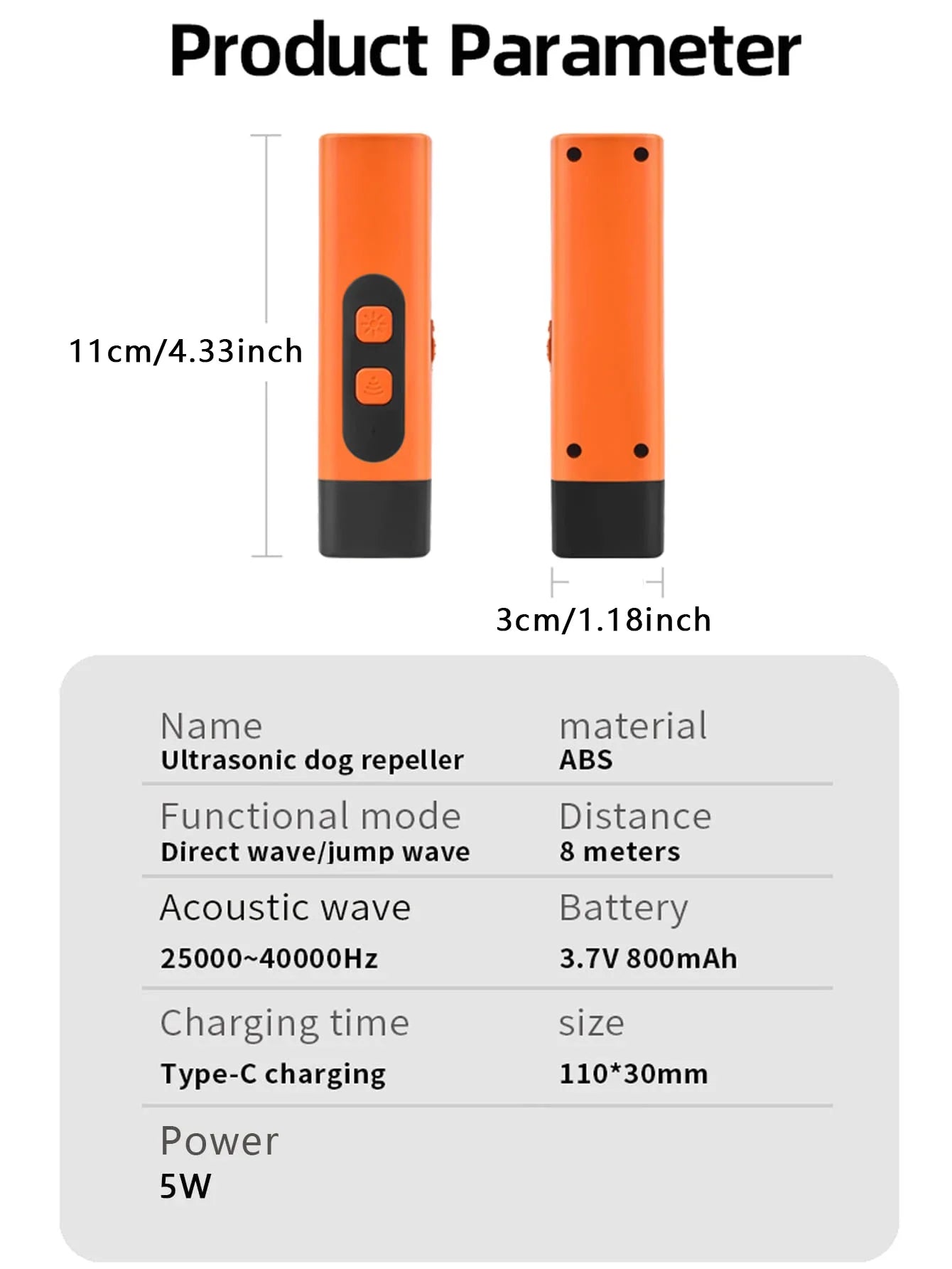 Professional Ultrasonic Bark Control Device – Long Range Trainer