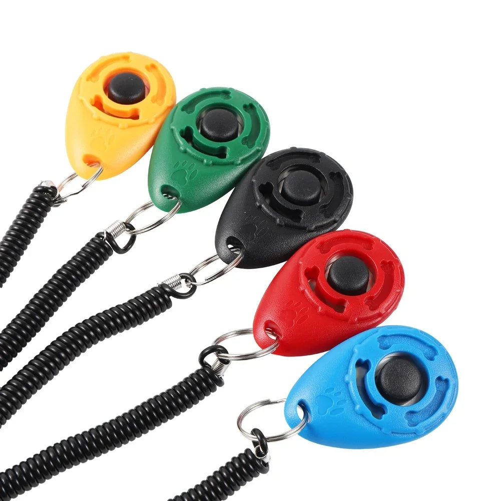 2-in-1 Dog Training Clicker & Whistle – Pet Behavior Training Tool with Keyring