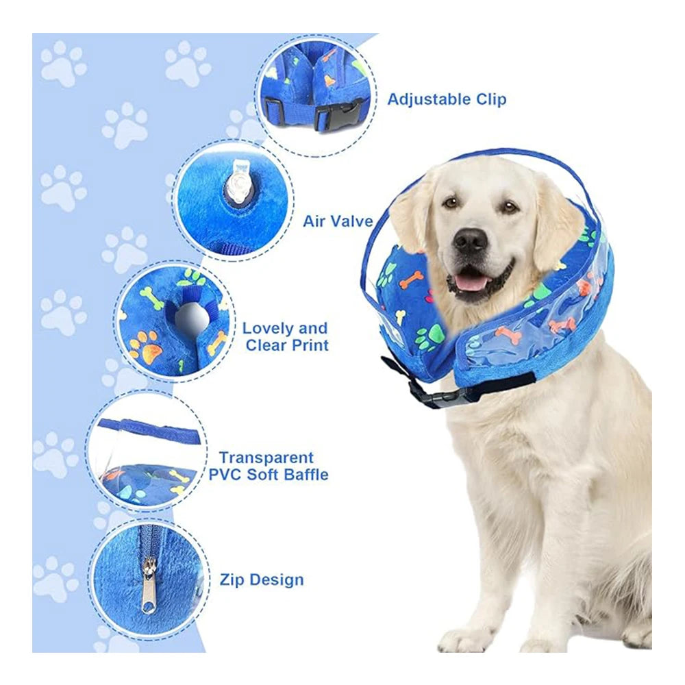 Dog Recovery Collar – Inflatable Anti-Licking Cone