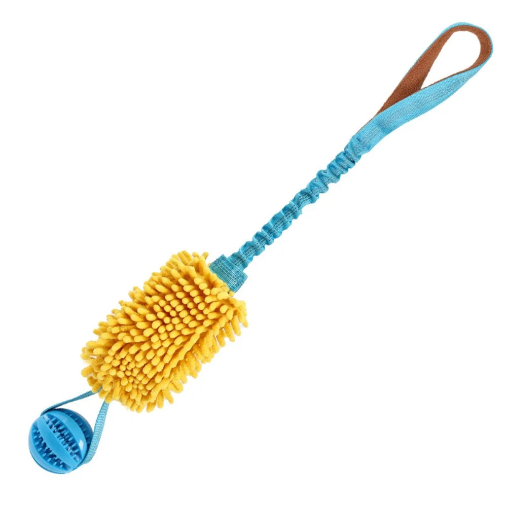 Colorful Rope Tug Dog Toy – Plush Elastic for Puppies