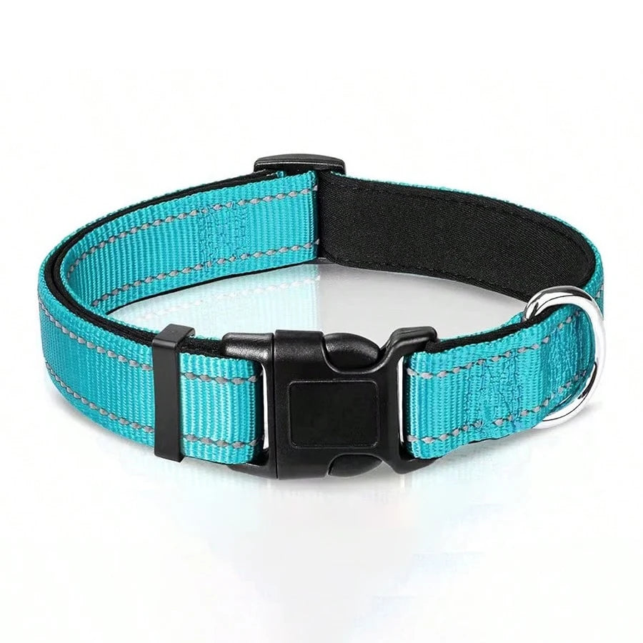 Reflective Dog Collar – Soft Padded Adjustable Night Safety