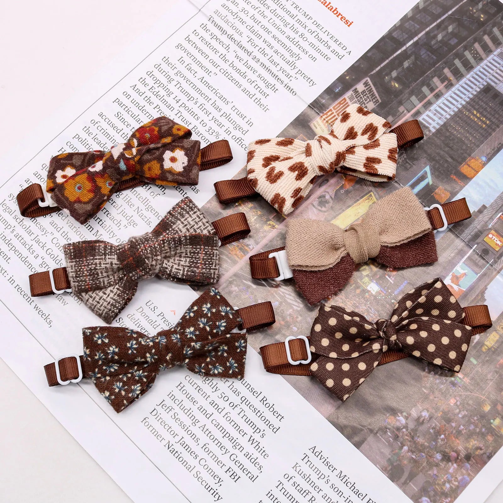 Maillard Dog Bow Tie Nylon – Delicate Polished Pet Bowknot