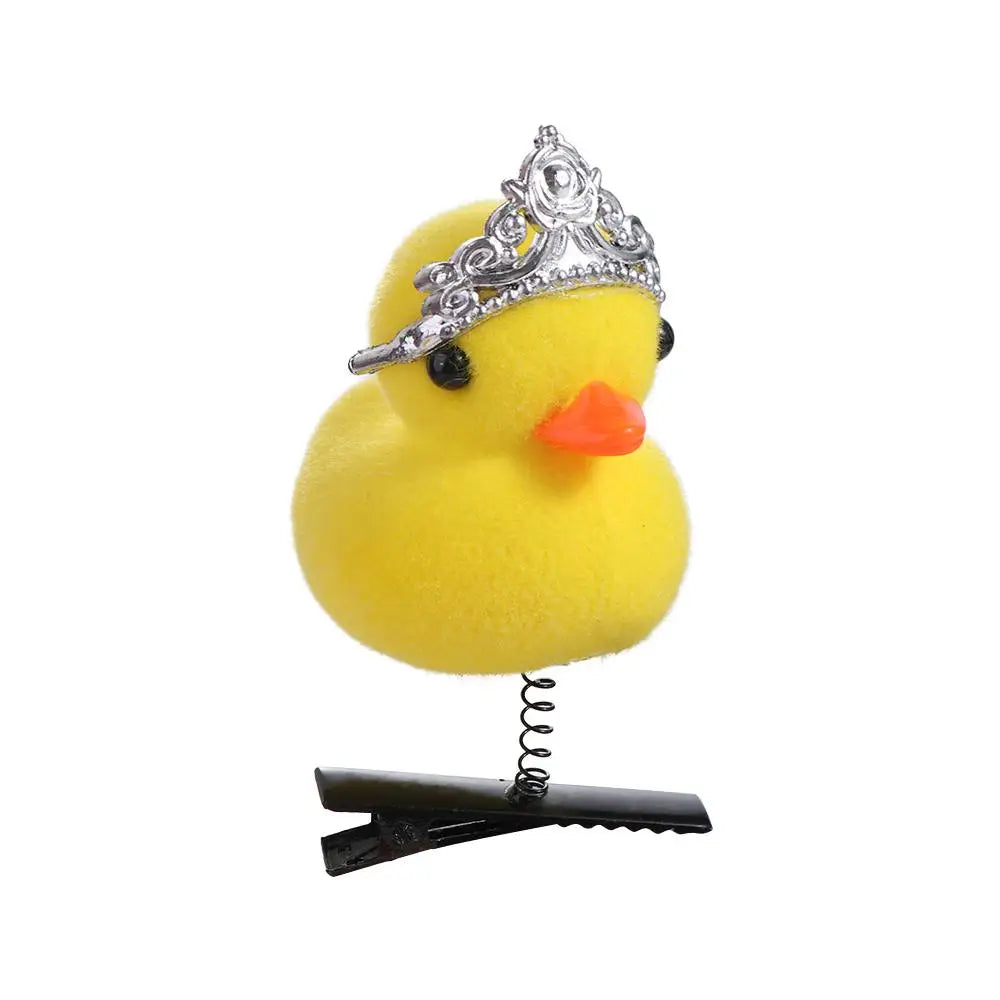 Duck Plush Hair Clip – Kids Bowknot Flower