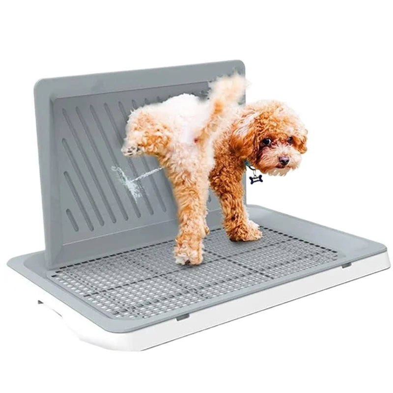 Large Dog Potty Tray with Wall – Anti-Splash Toilet