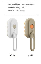 3-in-1 Electric Pet Hair Brush – Steam Spray, Massage & Hair Removal