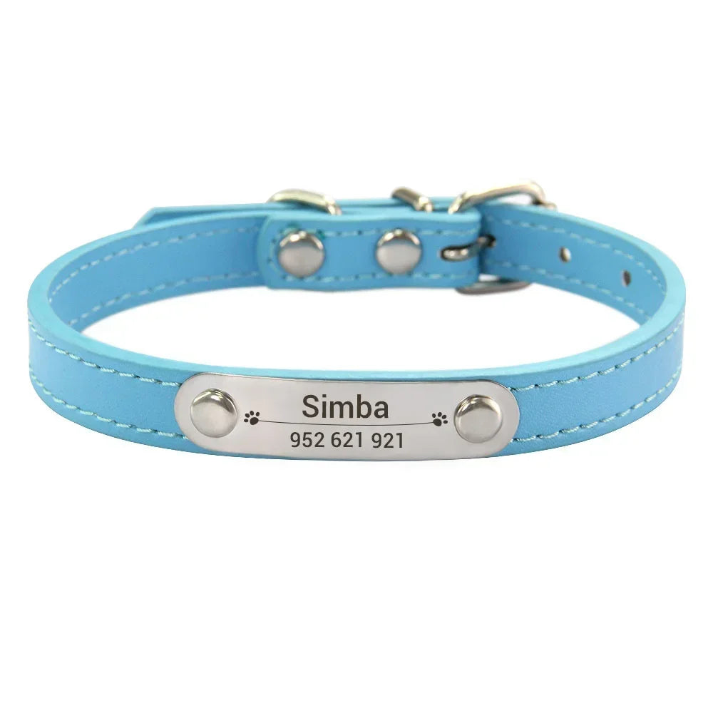 zPetsDatingCN Personalized Dog Collar with Carved Name ID – Pink, All Sizes, Anti-Lost