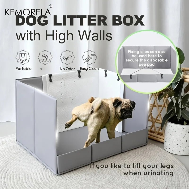 Foldable Dog Toilet Training Fence – Extra Large Leakproof Indoor Potty
