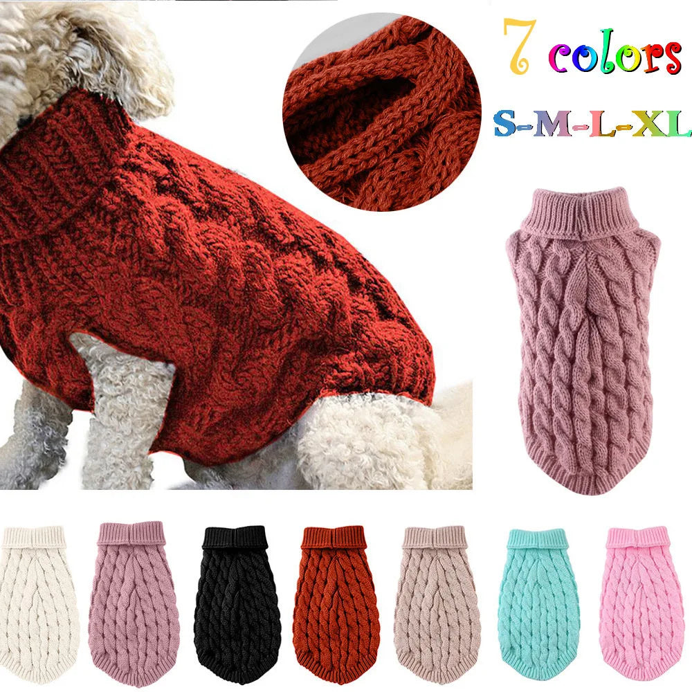 Dog Sweater for Small Breeds – Autumn Knit Fleece Warmwear