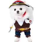 Nonecn Halloween Dog Costume Set with Wig Hat & Dagger Prop