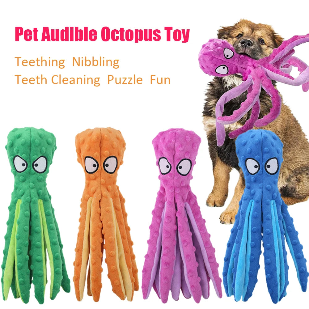 Octopus Non-Stuffed Plush Toy – Teething for Small & Medium Dogs