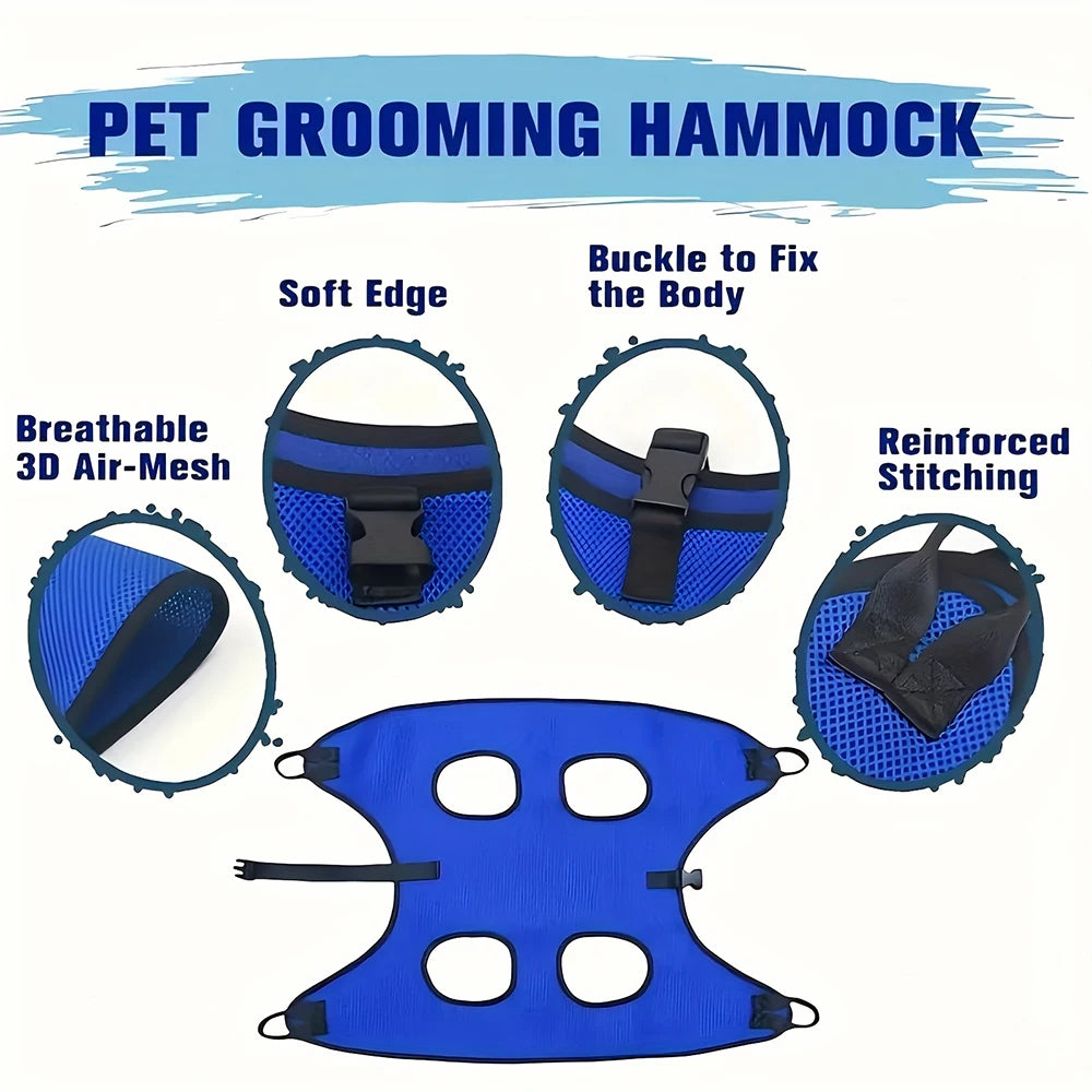 Pet Grooming Hammock & Restraint Bag - Hanging Sling for Nail Trimming