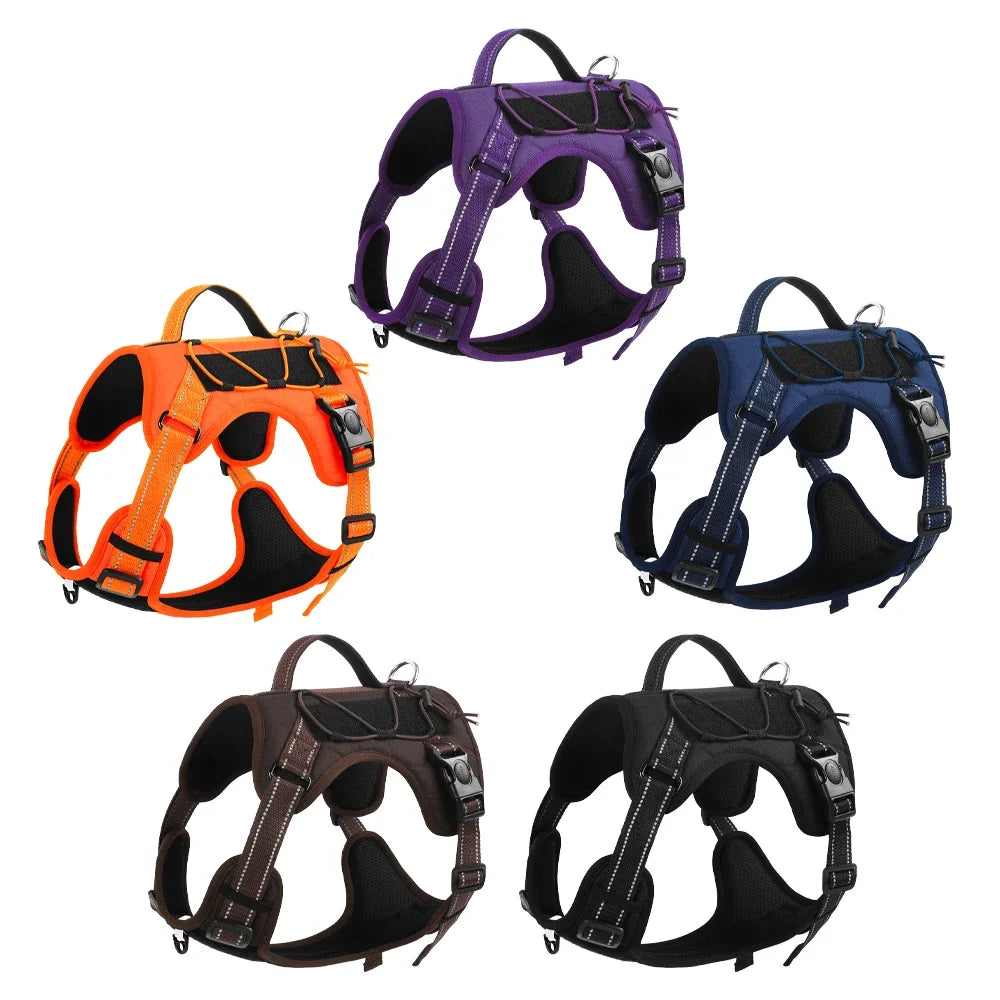 No Pull Dog Harness – Reflective Adjustable Control Vest