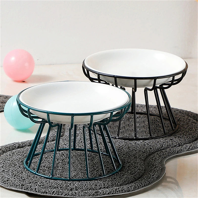 Elevated Dog Bowl Stand – Nordic Style Raised Iron Feeder (Bowl Not Included)