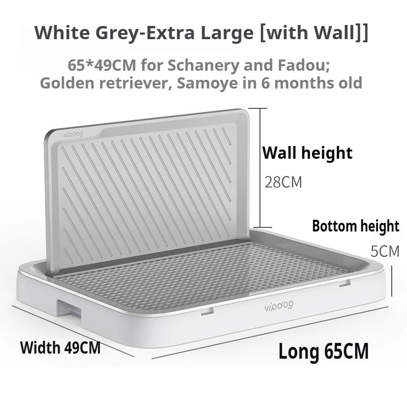 Large Dog Potty Tray with Wall – Anti-Splash Toilet