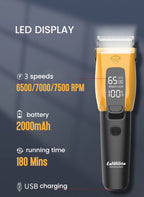 Professional Cordless Pet Clipper - Type-C Rechargeable Dog Trimmer