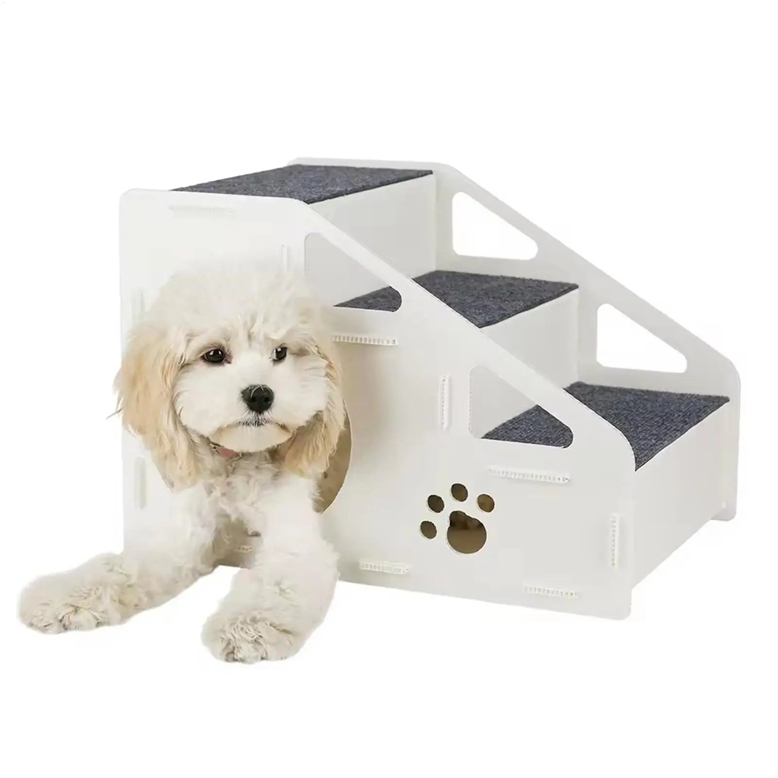 2-in-1 Foldable Dog Steps & Ramp – Non-Slip Stairs for Small Dogs, Puppies & Indoor Use