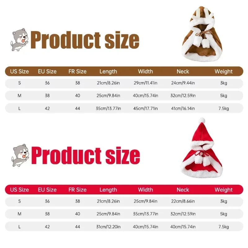 Dog Elf Cape – Small | Holiday Cosplay Costume | Elf Green