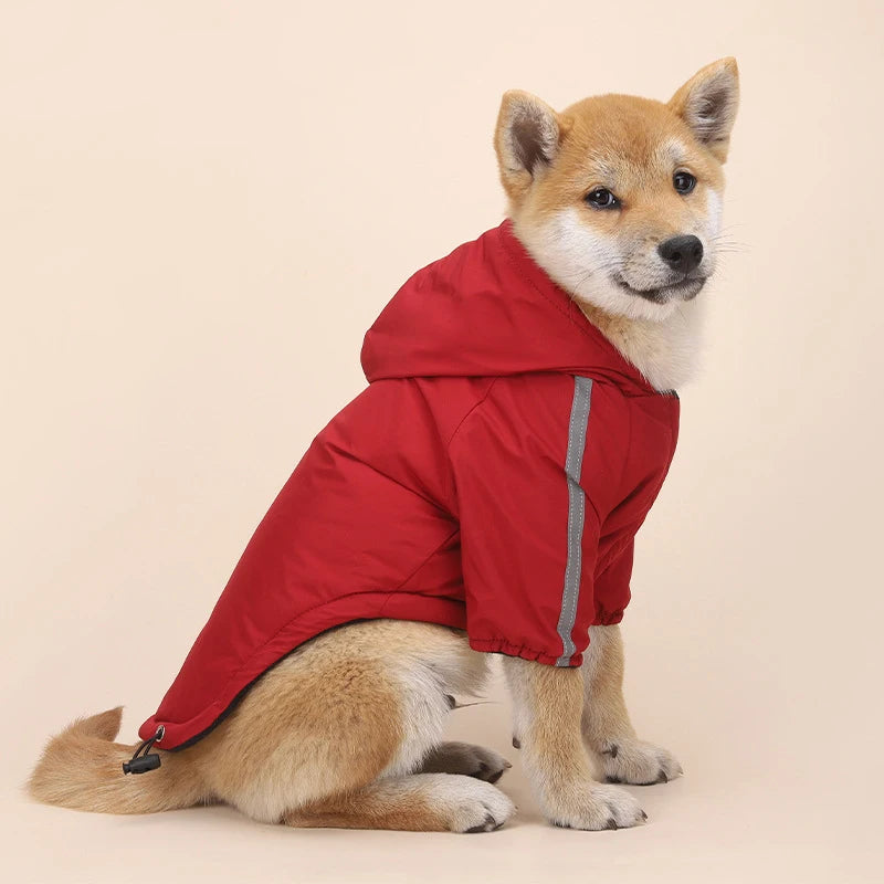 Waterproof Hooded Dog Coat – Reflective Warm Jacket