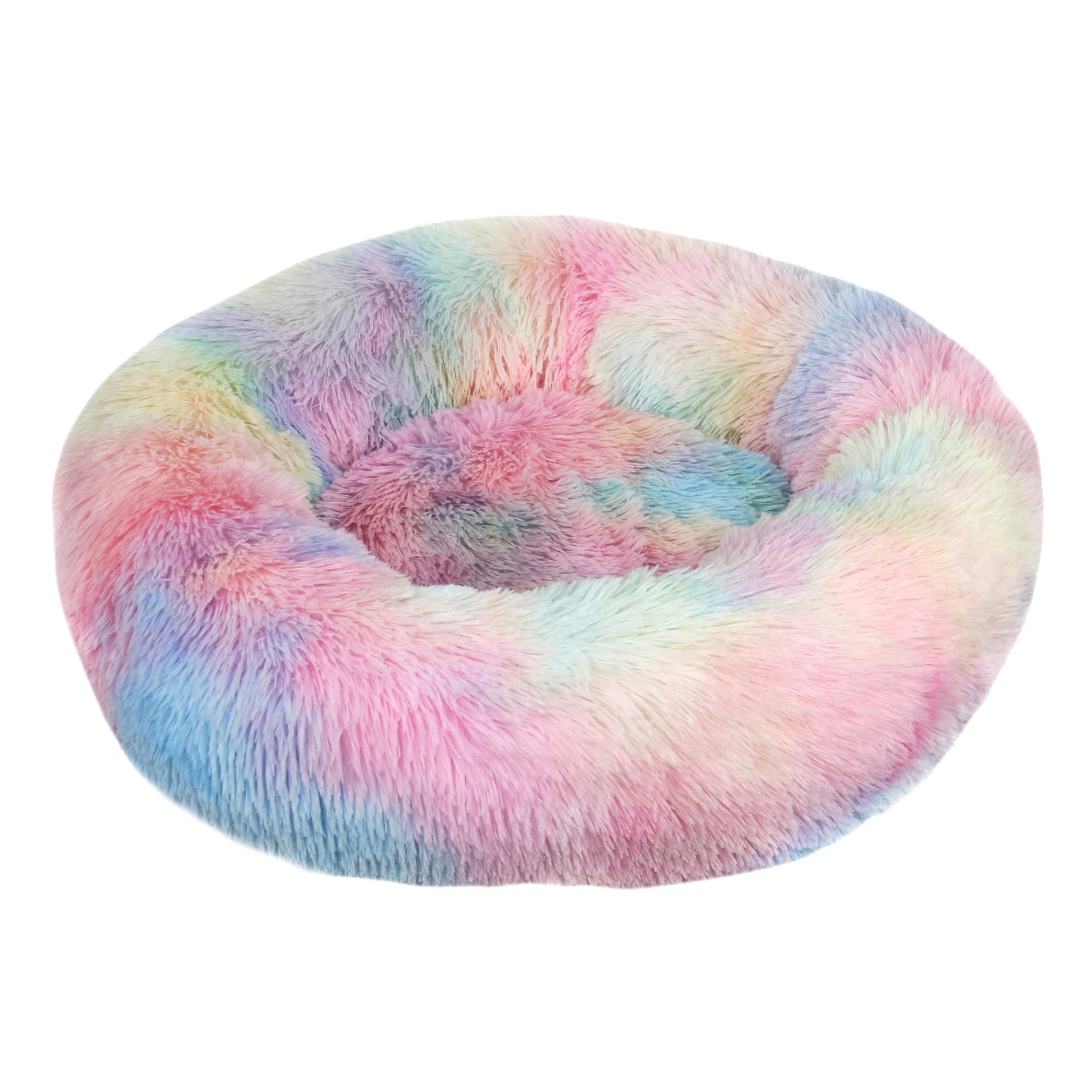 Pet Dog Bed Donut Cuddler – Ultra Soft Washable Round Dog Kennel, Winter Warm Sofa