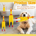 Rubber Screaming Chicken Dog Toy - Squeaky (Small, Medium, Large)