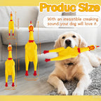 Rubber Screaming Chicken Dog Toy - Squeaky (Small, Medium, Large)