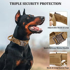 Tactical Dog Collar with Quick Release – Padded Nylon Training Collar