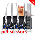 Professional 5-Piece Dog Grooming Scissors Set - Safety Round Tip Stainless Steel Kit