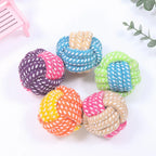 Cotton Rope Ball Toy - Interactive Toothbrush for Dogs of All Sizes
