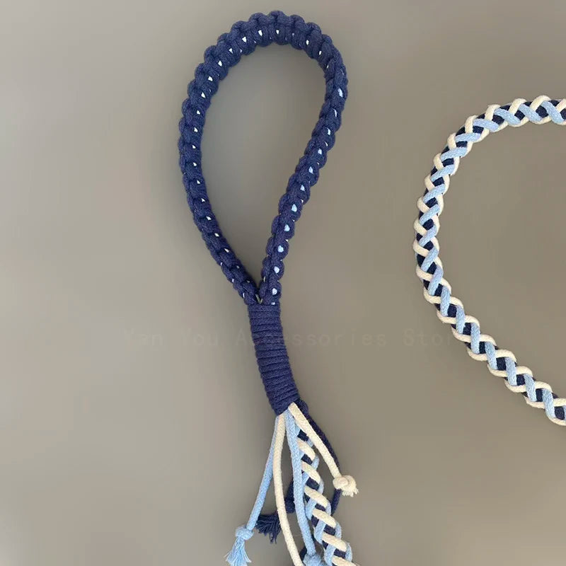 Dog Leash – Handwoven Floral Cotton