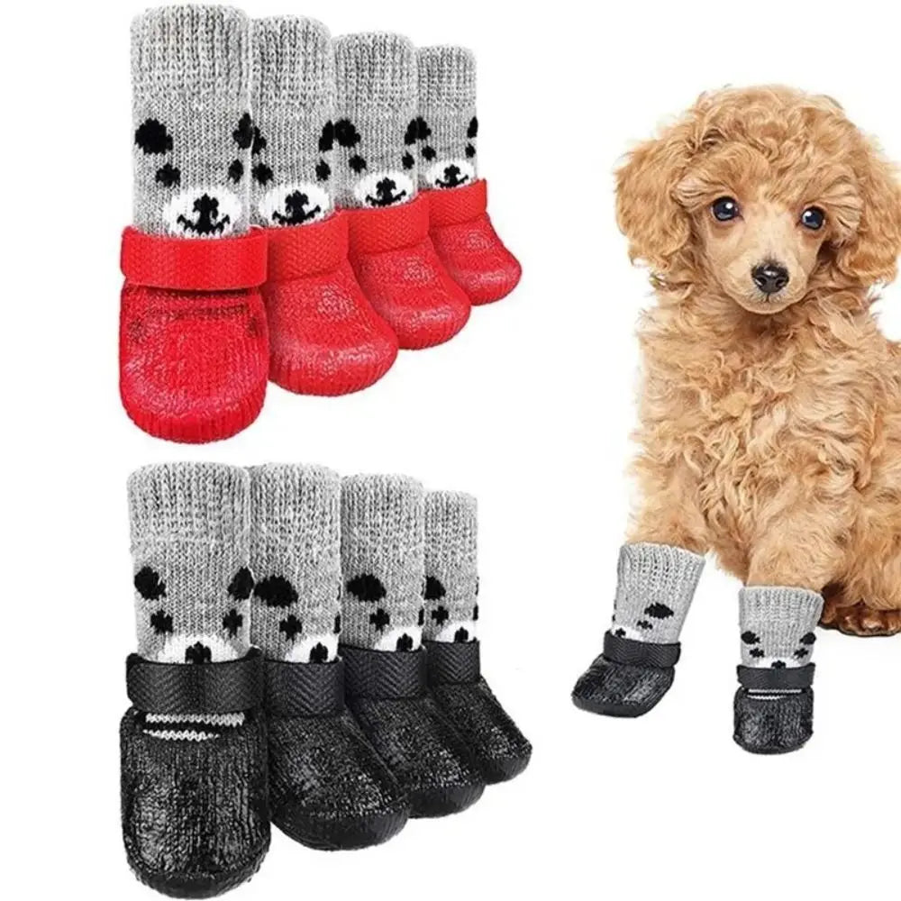 Waterproof Dog Boots – Non Slip Rubber Winter Paw Protectors