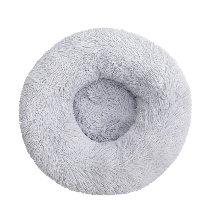Pet Dog Bed Donut Cuddler – Ultra Soft Washable Round Dog Kennel, Winter Warm Sofa
