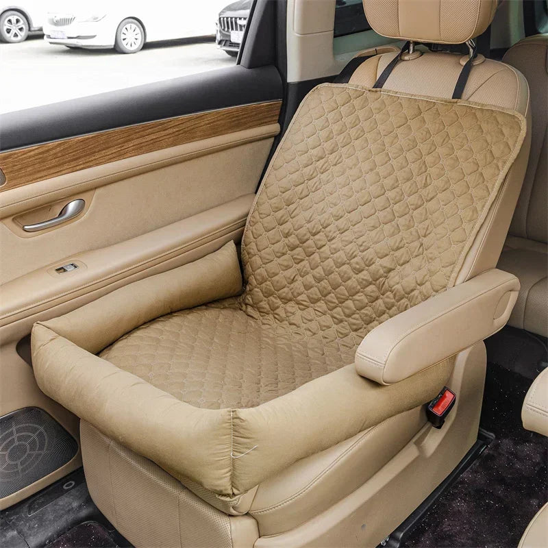 Waterproof Dog Car Seat Cushion – Quilted Travel Hanging Car Bed Mat for Small Dogs