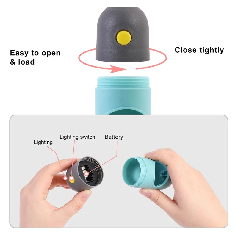 Dog Poop Bag Dispenser – LED Light Portable Holder
