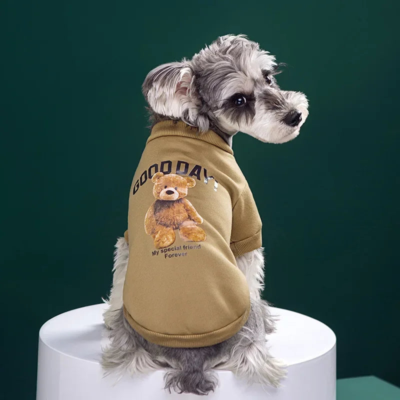 NONECN Autumn Winter Dog Hoodie | XS-XL | Cute Bear Design