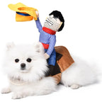 Nonecn Halloween Dog Costume Set with Wig Hat & Dagger Prop