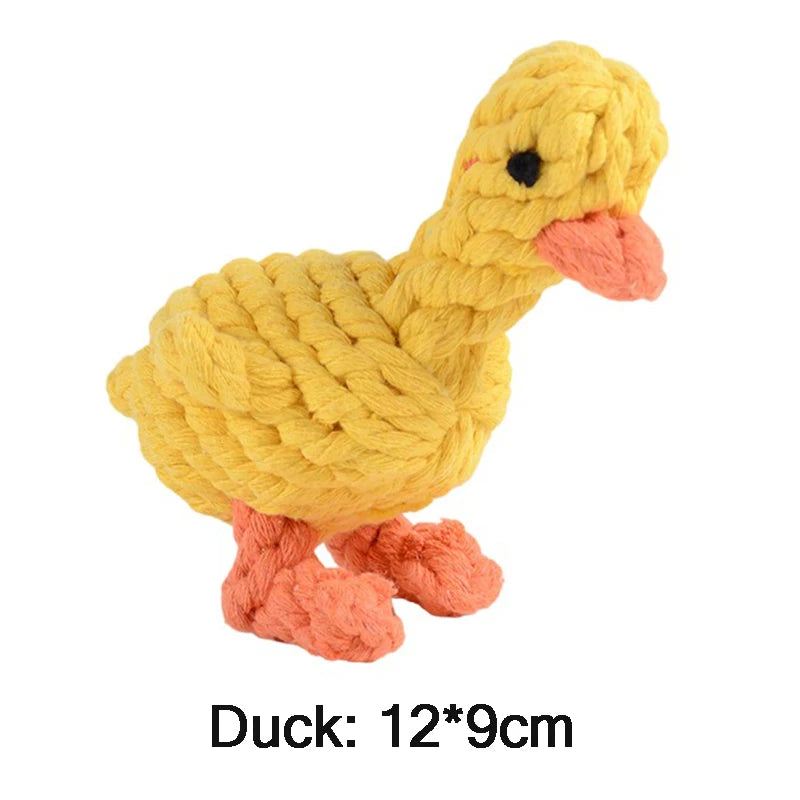 Cartoon Animal Rope Toy – Teeth Cleaning for Dogs