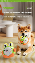 Electric Bouncing Dog Ball Toy – Interactive Squeaky Plush Chew Toy