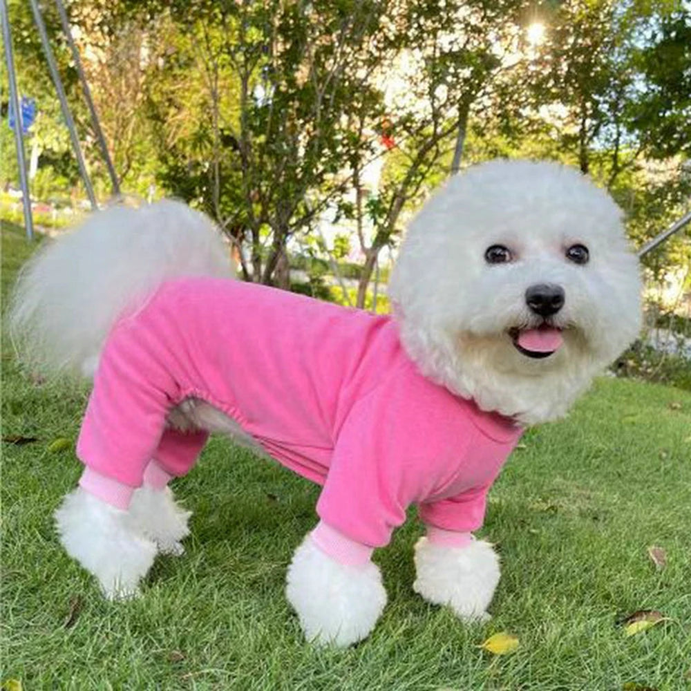 Winter Dog Pajamas – Warm Fleece Jumpsuit for Small & Medium Dogs