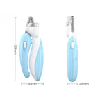 LED Light Dog Nail Clippers - Safe Stainless Steel Paw Trimmer for Dogs