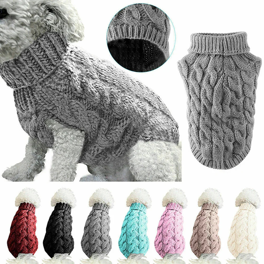 Dog Sweater for Small Breeds – Autumn Knit Fleece Warmwear