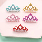 Small Dog Hair Clip Bow Faux Pearl Crown – 1 Pc Cute Pet Accessory