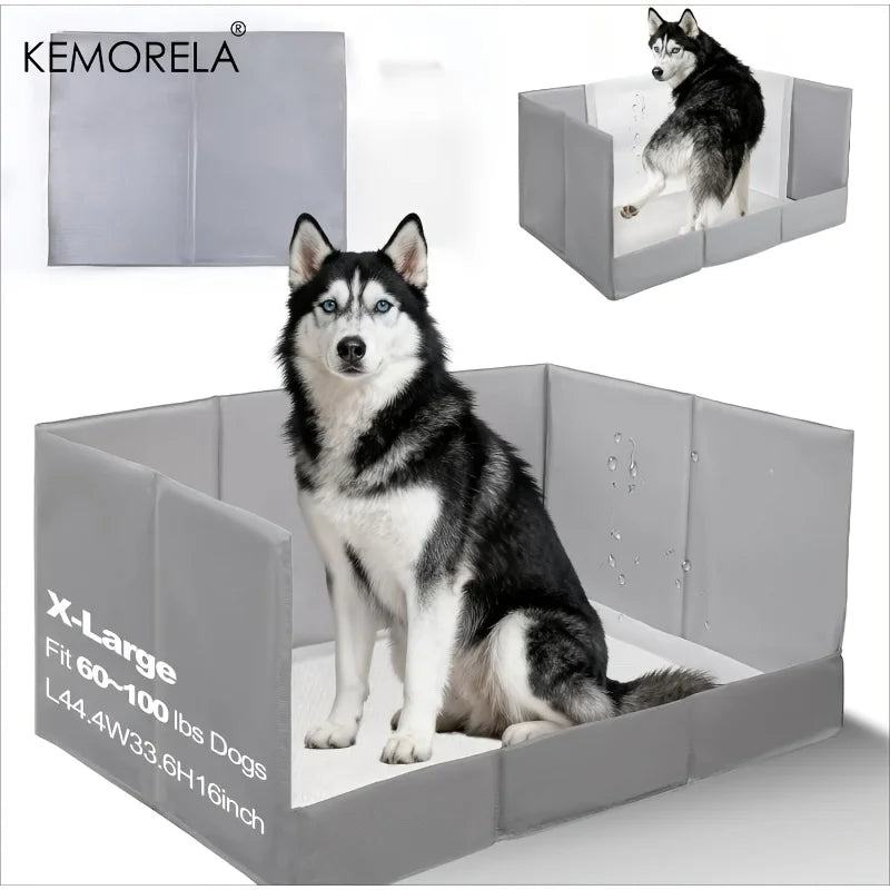 Foldable Dog Toilet Training Fence – Extra Large Leakproof Indoor Potty