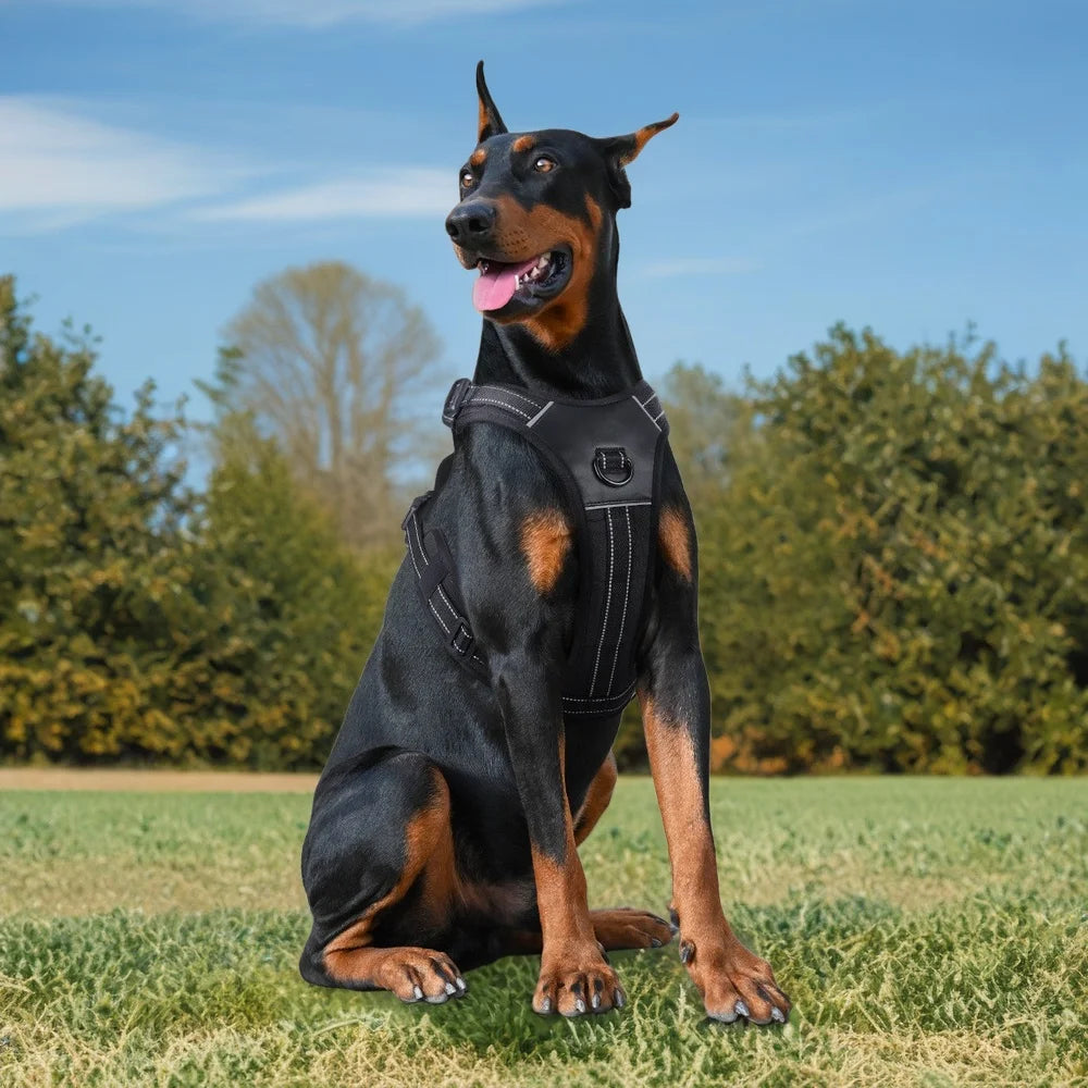 Tactical Dog Harness – No Pull Reflective Vest with Handle